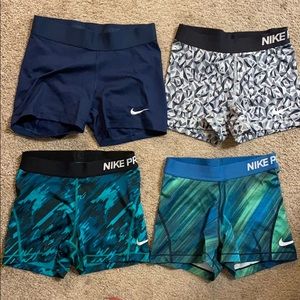 Nike pro spandex pack of 4 for $25